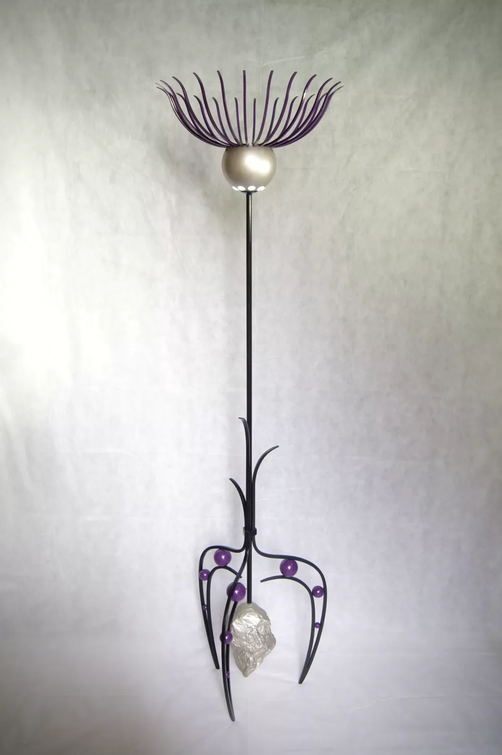 Lampe chardon en fleur